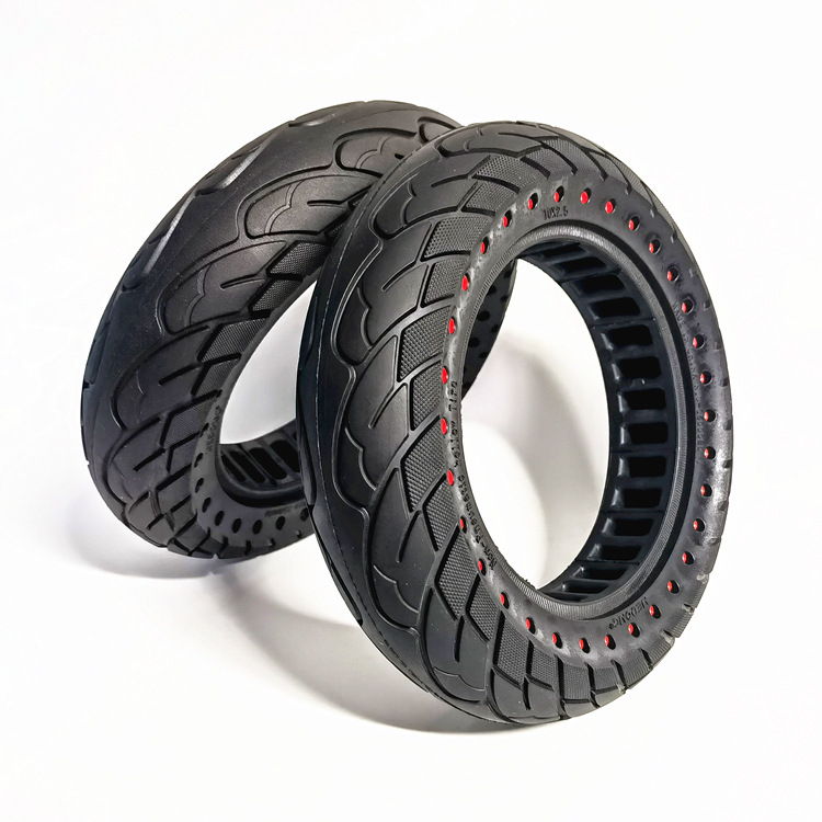 10英寸10x2.50電動滑板車前后輪10*2.50雙蜂窩實心胎鏤空實心輪胎